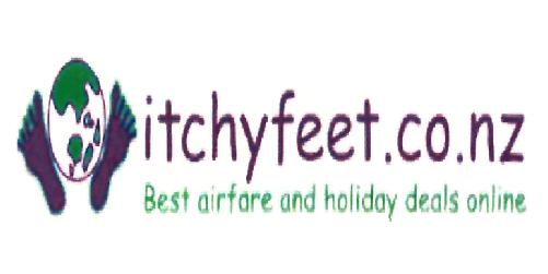 Itchyfeet.co.nz (logo) Device mark 2149646 Trademark