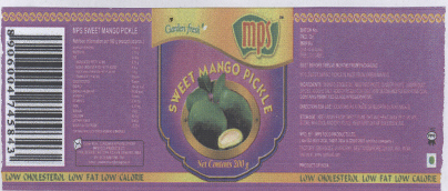 Mps Sweet Mango Pickle (device) Device mark 2185984 Trademark