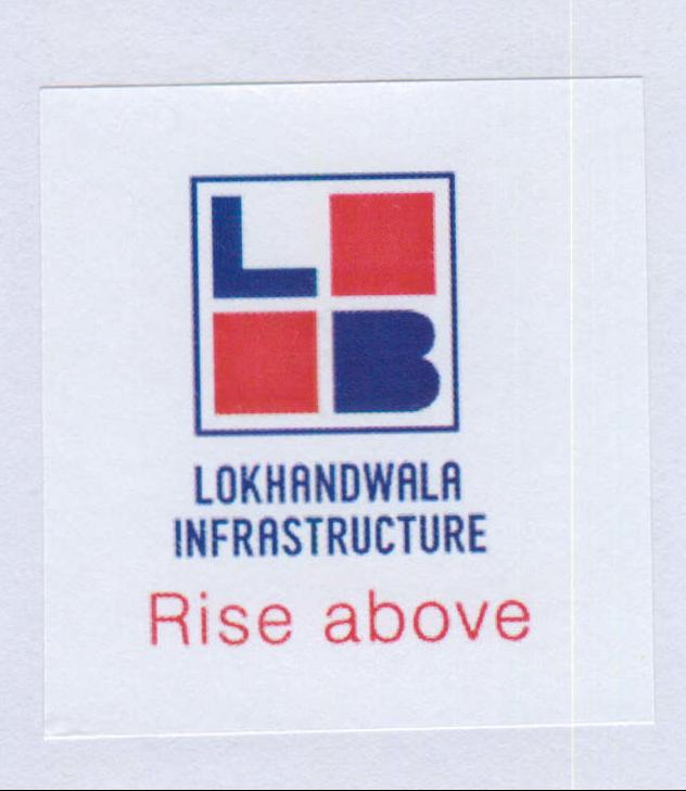 Lokhandwala Infrastructure Rise Above With Lb Logo Device mark 2034465 Trademark