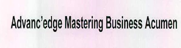 Advanc'edge Mastering Business Acumen Device mark 2456064 Trademark