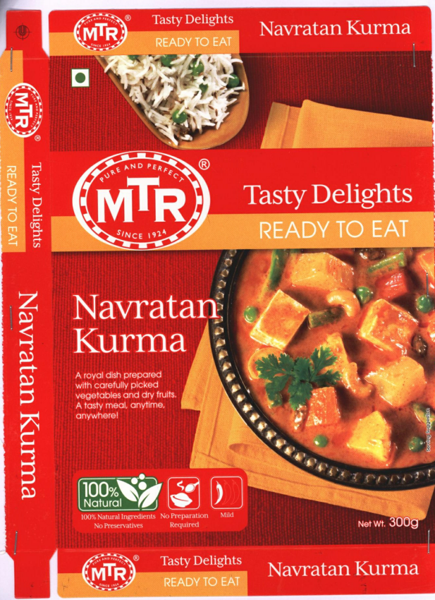 Tasty Delights Mtr Navratan Kurma Device mark 2391484 Trademark
