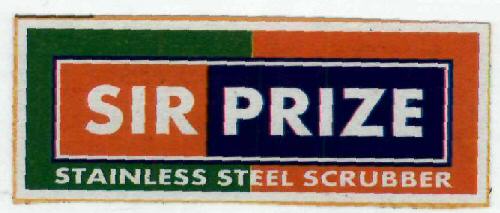 Sir Prize Stainless Steel Scrubber Device mark 1957983 Trademark
