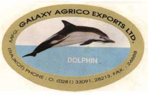 Galaxy Agrico Exports Ltd Dolphin (label) Device mark 704832 Trademark