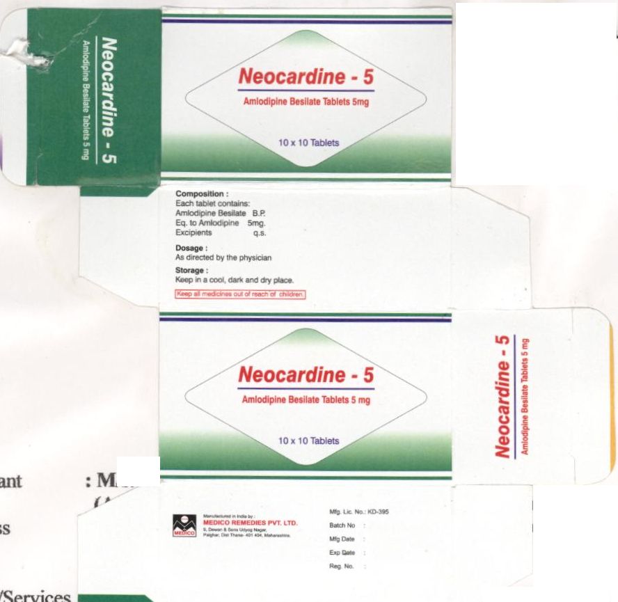Neocardline-5 (label) Device mark 1462727 Trademark