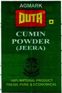 Agmark Duta Cumin Powder (dhania) Device mark 2396763 Trademark