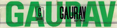 Gaurav Suitings (label) Device mark 1112754 Trademark