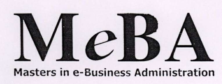 M E B A Masters In E-business Adminstration Device mark 1830493 Trademark