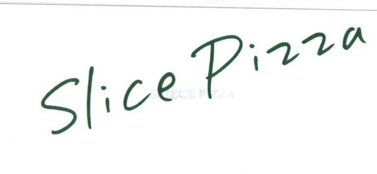 Slice Pizza (label) Device mark 1681836 Trademark