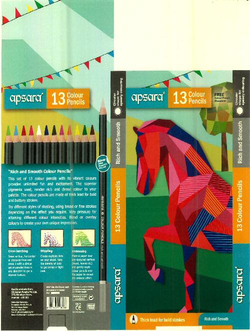 Apsara 13 Colour Pencils Device mark 2749355 Trademark