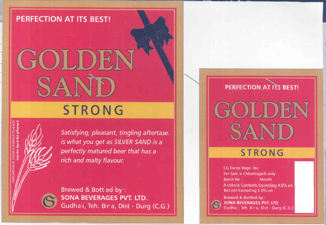 Golden Sand Strong (label) Device mark 1716946 Trademark