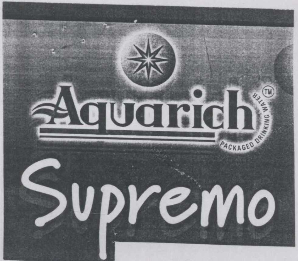 Aquarich Supremo Device mark 1079561 Trademark