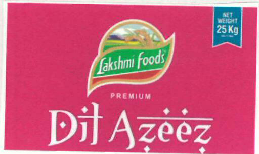 Lakshmi Foods Premium Dil Azeez (label) Device mark 2475312 Trademark