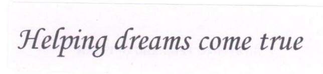 Helping Dreams Come True (label) Device mark 1685334 Trademark