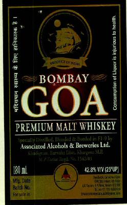 Bombay Goa Premium Malt Whisky Device mark 2525642 Trademark