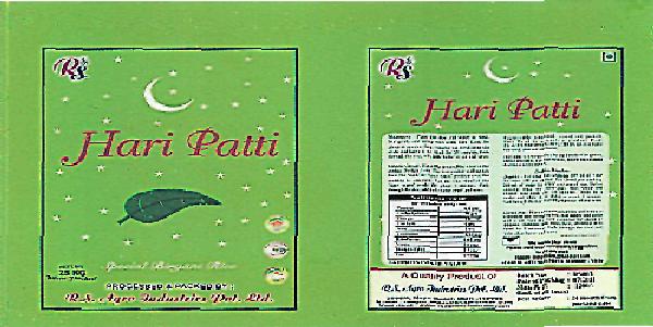 Hari Patti (lable) Device mark 2187686 Trademark
