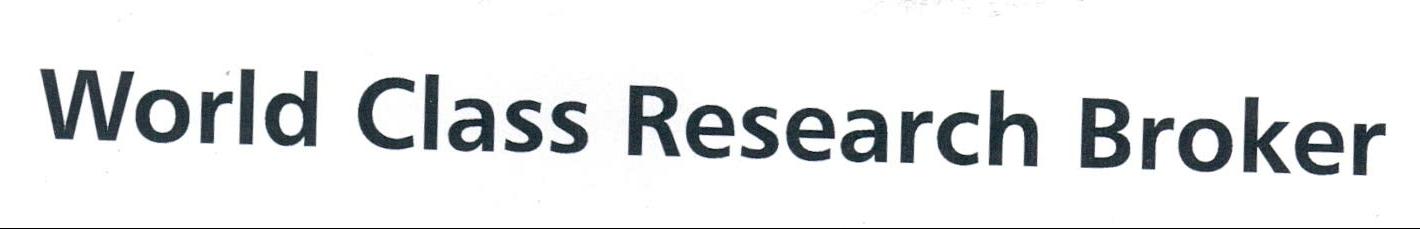 World Class Research Broker Device mark 2069947 Trademark