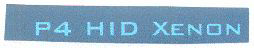 P4 Hid Xenon (lable) Device mark 1517783 Trademark
