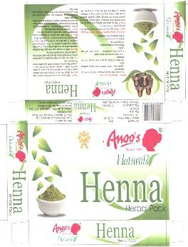 Anoo's Naturals Henna Device mark 1885629 Trademark