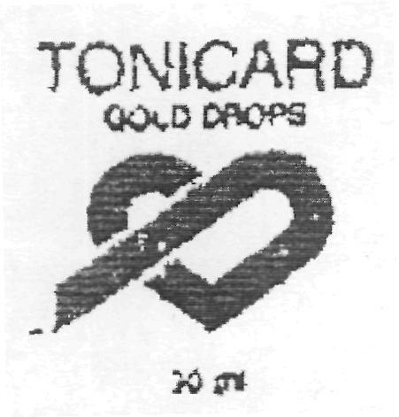 Tonicard(label) Device mark 2151807 Trademark