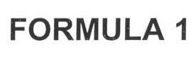 Formula 1 (label) Device mark 1656824 Trademark