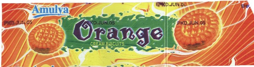 Amulya Orange (label) Device mark 1362181 Trademark