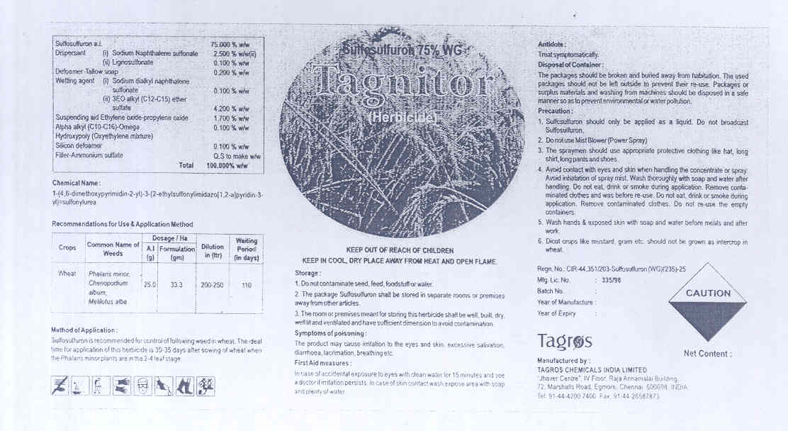 Tagnitor (label) Device mark 1540578 Trademark