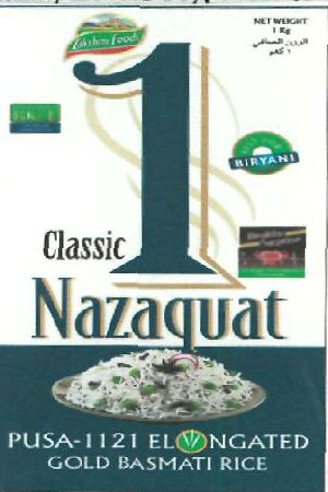 Lakshmi Foods 1 Classic Nazaquat (label) Device mark 2475319 Trademark