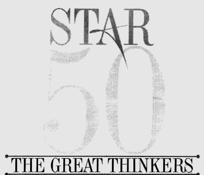 Star 50 The Great Thinkers (device) Device mark 2303731 Trademark