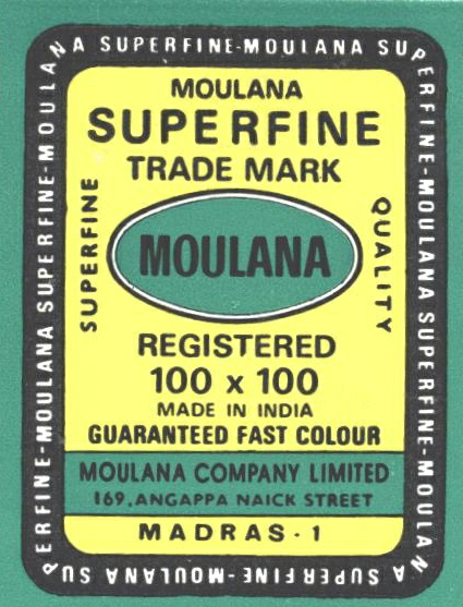 Moulana Superfine Trade Mark Device mark 2281668 Trademark