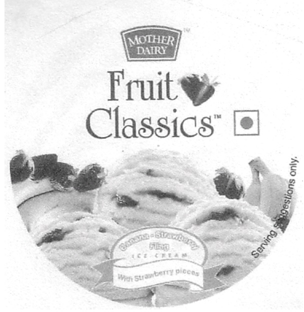 Mother Dairy Fruit Classics With Device Device mark 1309363 Trademark