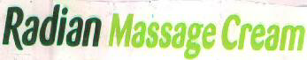 Radian Massage Cream Device mark 2512213 Trademark