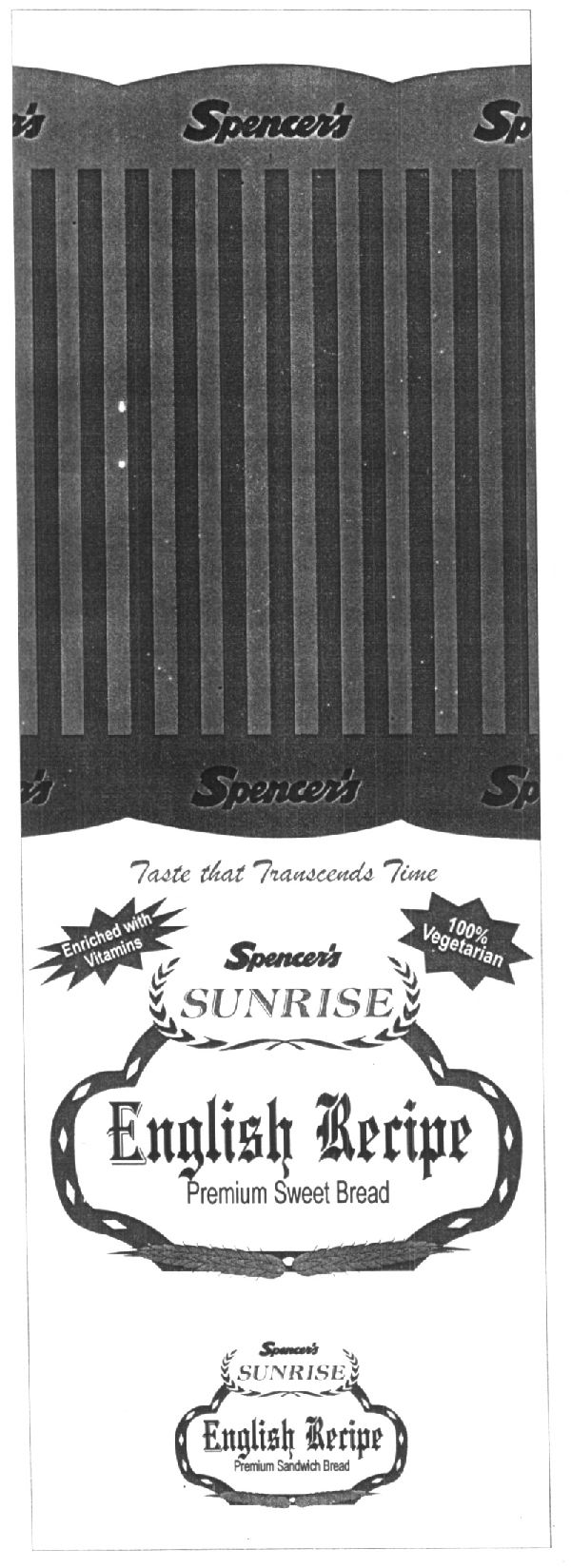 Spencers Sunrise (label) Device mark 1063673 Trademark
