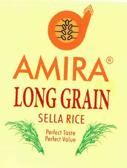 Amira Long Grain Sella Rice (label) Device mark 2416276 Trademark