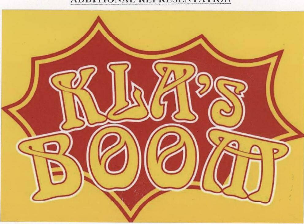 Kla S Boom With Label Device mark 1624724 Trademark
