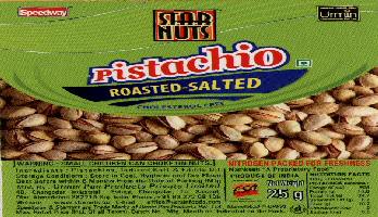 Star Nuts Pistachio With Label Device mark 1676414 Trademark