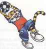 Tiger Device With Football (label) Device mark 1735859 Trademark