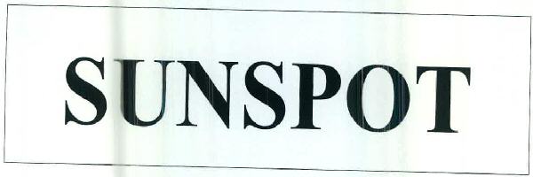 Sunspot Device mark 2623096 Trademark