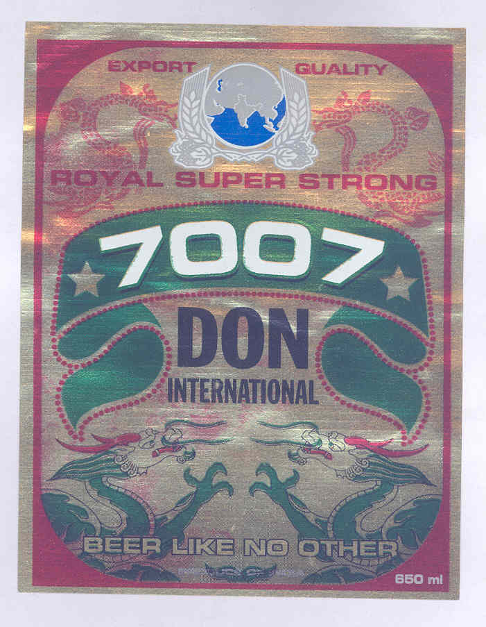 7007 Don International (label) Device mark 1745419 Trademark
