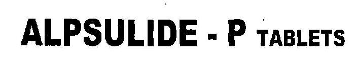 Alpsulide-p Tablets (device) Device mark 2454762 Trademark