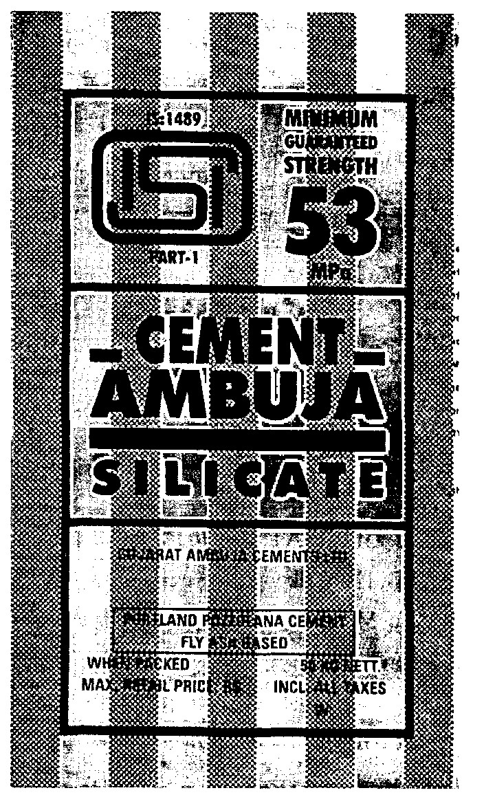 Cement Ambuja Silicate (lable) Device mark 704556 Trademark