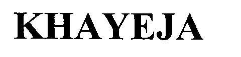 Khayeja (label) Device mark 1297794 Trademark
