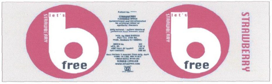 Strawberry B Free (label) Device mark 1427241 Trademark