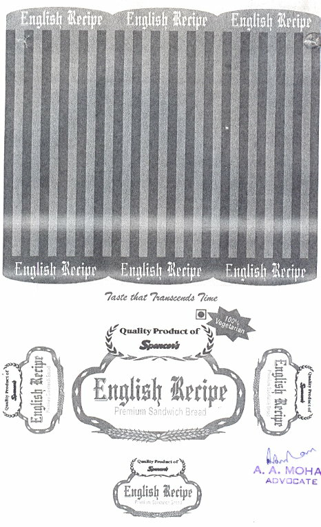 Spencers English Recipe Premium Sandwich Bread Device mark 1157408 Trademark