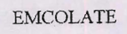 Emcolate. Device mark 1037107 Trademark