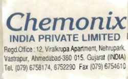 Chemonix India Private Limited (label) Device mark 721932 Trademark