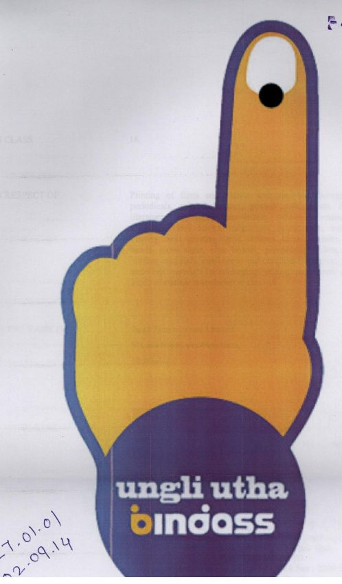 Ungli Utha Bindass (label) Device mark 1792273 Trademark