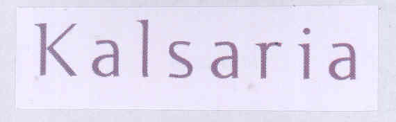Kalsaria (label) Device mark 1745507 Trademark