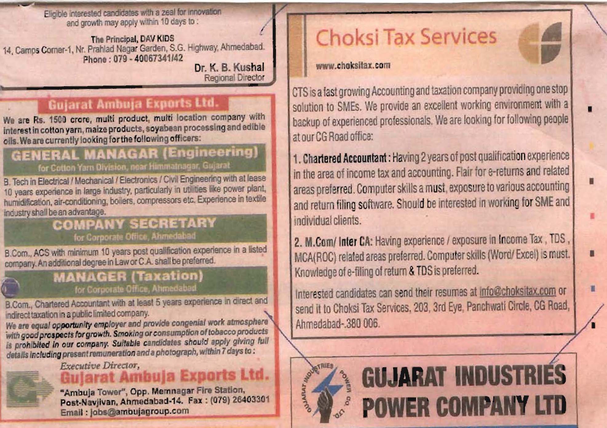 Choksi Tax Services Device mark 1588583 Trademark
