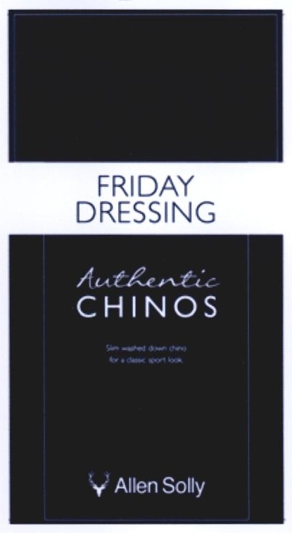 Friday Dressing Authentic Chinos Allen Solly Device mark 2244913 Trademark