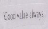 Good Value Always (label) Device mark 956480 Trademark
